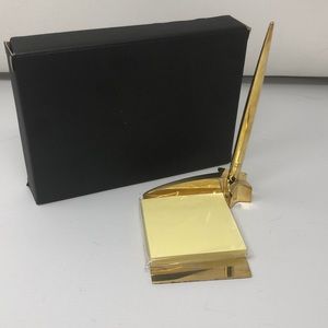 NIB Bey-Berk Star “Post-It” Holder w/Pen Gold Plated